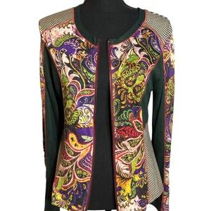 Y2K Mixed-Media zip cardigan Mirror Image L